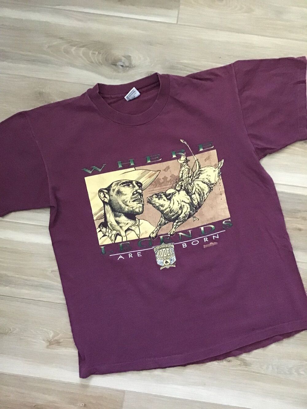 Vintage 1995 Professional Rodeo Association Tee L